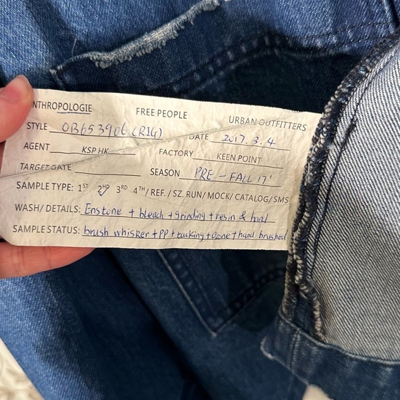 RARE HEI HEI ANTHROPOLOGIE Denim Blazer Jacket - Sample Pre-Fall 2017 Size Small - Picture 3 of 4